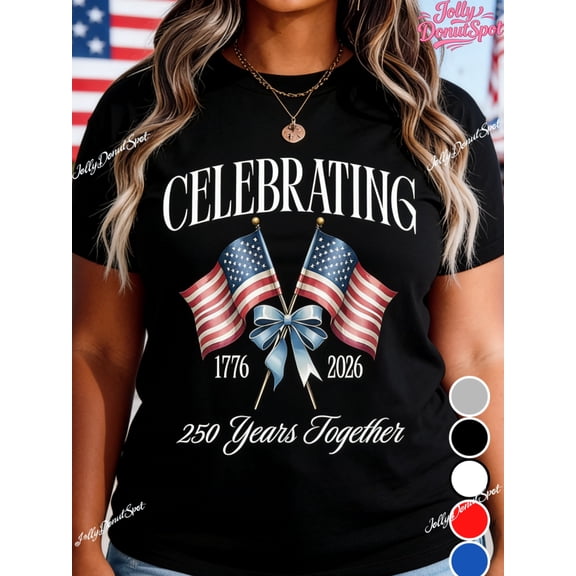 Retro USA 250th Anniversary T-Shirt Celebrating 1776-2026 Patriotic American Flag Graphic Tee 250 Years Together Commemorative Apparel