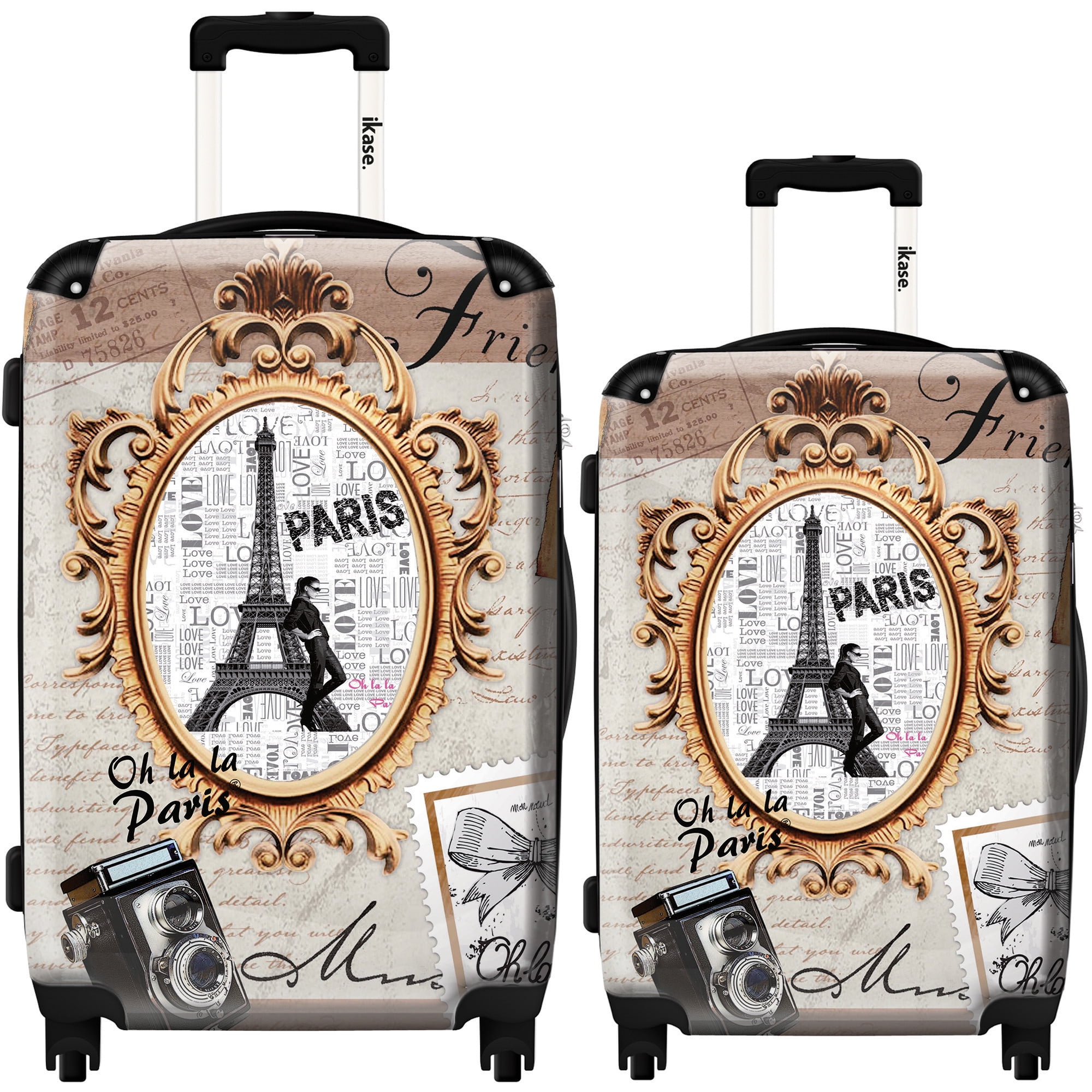 eiffel tower luggage set