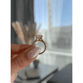 thumbnail image 4 of 3.00Ct Princess Lab-grown diamond Engagement Ring, Hidden Halo & Cathedral Setting, 14K Yellow Gold, 4 of 7