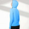 thumbnail image 7 of Htigea Women's Cooling Hoodies Summer Sun Protection Long Sleeve UPF 50+ UV Shirts with Face Mask and Thumb Holes Outdoor Running Hiking Activewear Sky Blue,M, 7 of 7