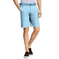 thumbnail image 1 of Ma Croix Mens Twill Chino Shorts with Belt Flat Front Modern Fit, 1 of 3