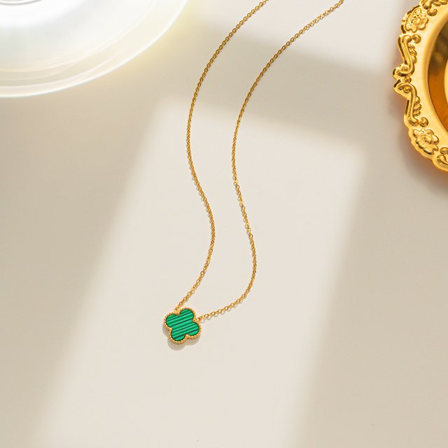 Versión coreana de moda de acero de titanio rosa que no se decolora, oro rosa, plata, collar casual versátil