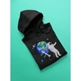 thumbnail image 3 of Astronaut Floating In Space. Hoodie Men -Image by Shutterstock, Male Medium, 3 of 4