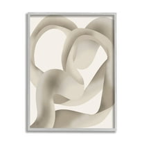 Stupell Industries Contemporary Swirling Abstraction Abstract Painting Gray Framed Art Print Wall Art, 11 x 14