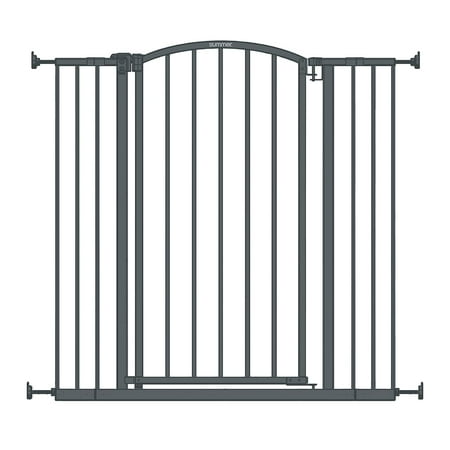 Summer Infant Extra Tall Decor Safety Baby Gate  Gray 36 Tall  Fits Openings of 28 to 38.25 Wide  20 Wide Door Opening  Baby and Pet Gate Dark Gray