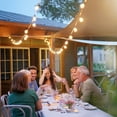thumbnail image 6 of EAGLE PEAK Outdoor Solar Powered String Lights 50 ft G40 of Waterproof Patio Lights with 25 LED Shatterproof Bulbs (2 Spare), 4 Light Modes for Christmas, Wedding, Party, Garden, Porch, E12 Base, 6 of 7