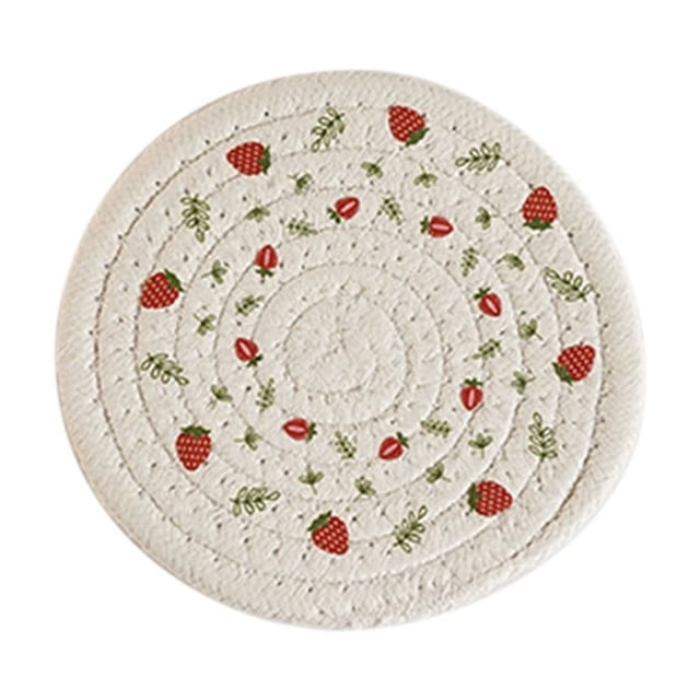Sets de Table Ronds Tissés, Sets de Table Isolés Tissés Imprimés, Sets de Table Ronds pour Bols, Sets de Table pour Table Ronde