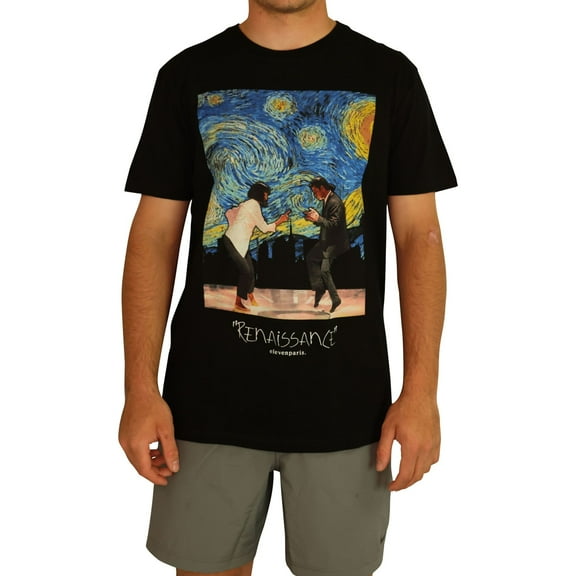 Elevenparis Mens Renaissance Graphic T-Shirt, Black, Medium