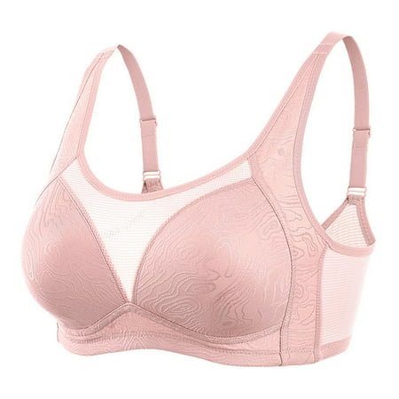 Clearance! Weikingp Bras for Women 1 Lace Bra Plus Size Bra Women Underwear Bralette Crop Top Sexy Female Bra Large Top Female Up Brassiere Bra Bralettes for Women Plus Size Lingerie Pink 4Xl