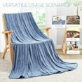 thumbnail image 2 of Degrees of Comfort Lightweight Breathable Cooling Blanket for Hot Sleepers- Double Side Summer Thin Cozy Blanket for Adults Kids, Oeko-TEX 100% Certified(Blue, 50"x70"), 2 of 16