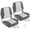 One pair Light grey grey stitching Economical style, variant on Folding Boat Seat with Backrest - High-Strength Portable Boat Chair, Universal Fit with 5"x5" Mounting Holes for Fishing & Jon Boats, Includes Tie-Down Strap, grey