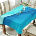 thumbnail image 4 of Coolnut Blue Watercolor Brush Stroke Tablecloth 60" x 120" Rectangle Table Cloth Cover Tabletop Fabric for Indoor Dining Room Outdoor Party Picnic Camping Restaurant House Decor, 4 of 7