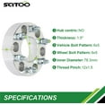 thumbnail image 2 of SCITOO 4X 1.5" Wheel Spacers 6 Lug 6x5 to 6x5 12x1.5 78.3mm fits for 2004-2007 for Rainier 2003-2006 for SSR, 2 of 6