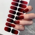 thumbnail image 3 of 16 Pcs/Set Gradient Semi-Cured Gel Nail Strips Patch Waterproof Adhesive Wraps Full DIY, 3 of 5