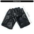 thumbnail image 5 of Stylish Open Finger Leather Gloves With Mesh Cutouts For Women Night Out Cosplay Stage Shows, 5 of 15