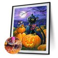 thumbnail image 2 of 5D bricolaje diamante pintura Halloween completo redondo taladro mosaico Rhinestone cuadro conjunto FLhrweasw Nuevo, 2 of 9