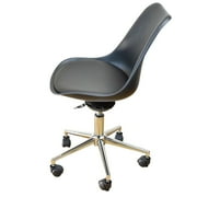 Uncaged Ergonomics Armless PP & PU Swivel Task Chair Black (ATC-B)