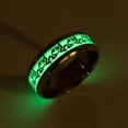 thumbnail image 4 of Anillos luminosos de acero inoxidable para Hombre, joyería brillante fluorescente de dragón verde, Animal dominante, regalos, 4 of 4