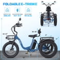 thumbnail image 2 of Gocio 20" x 4.0 Fat Tire Electric Tricycle for Adults,750W E-Trike With 48V/18AH Large-Capacity Battery UL2849 Certified,Max 15.5Mph 7-Speed Folding Electric Tricycle With Basket, 2 of 13