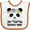 White and Orange, variant on Inktastic My YiaYia Loves Me Yia Yia Bear Girls Baby Bib