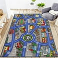 thumbnail image 1 of TIELUTT Children's Carpet Theme Traffic Route Interesting and Of Living Room and Children's Room Soft Side Sofa Throw Large Throw Blanket for Bed 9x8 Area Rug Area Rugs 5x7 under 50 Dog Blanket, 1 of 5