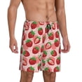 thumbnail image 2 of Sikiie Cute Strawberry Mens Pajama Shorts, Lightweight Lounge Pant with Pockets Soft Sleep Pj Shorts for Men3X-Large, 2 of 6