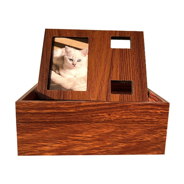 Dog Urns for Ash, Pet Memory Box Keepsake with Photo Frame & Collar Holder, Personalized Pet Urns for Dogs as a Perfect Dog Memorial or Pet Remembrance Gift