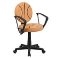 thumbnail image 1 of Scranton & Co Chaise de Bureau en Vinyle pour Basketball Orange/noir, 1 of 8