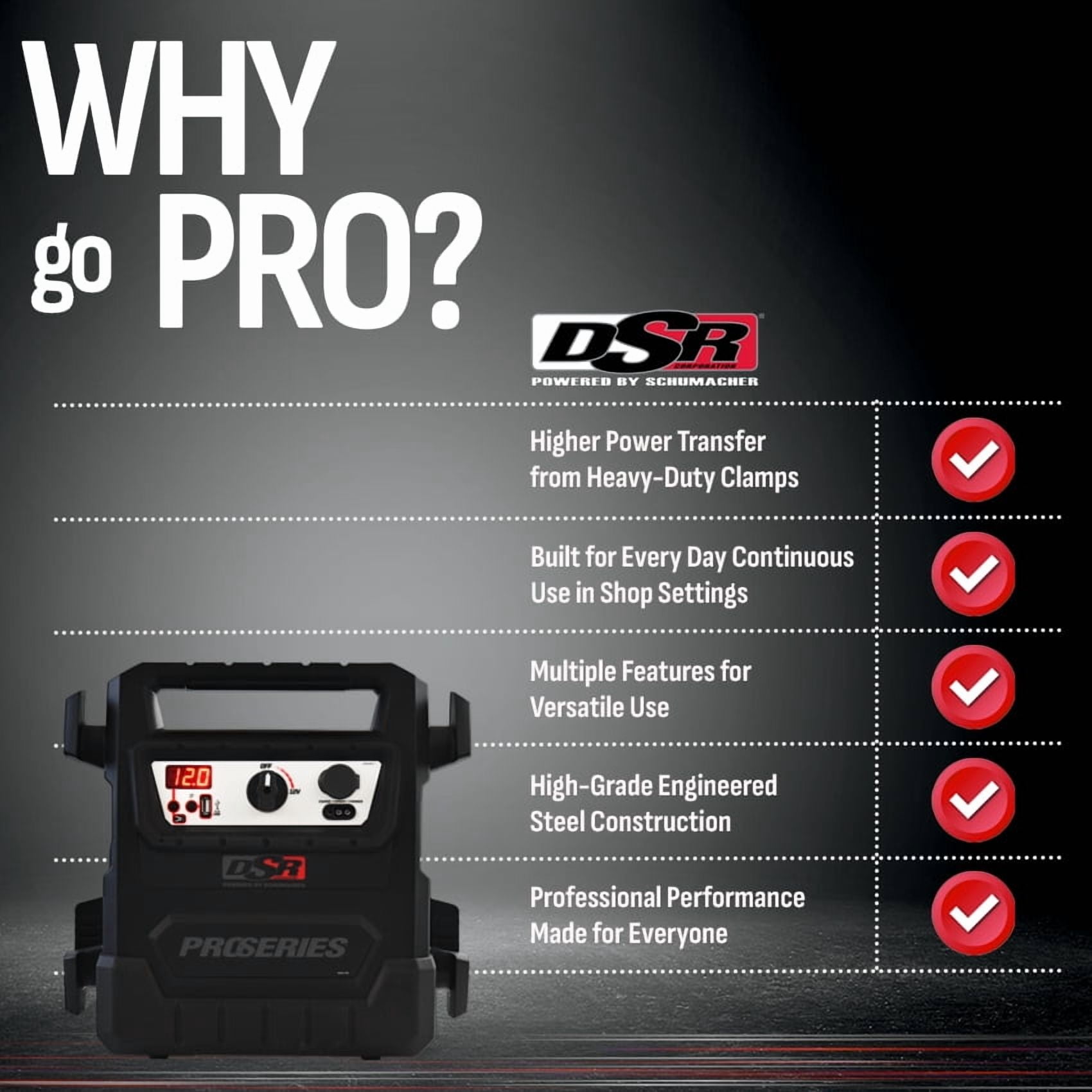 Schumacher Electric DSR Pro 4000A Heavy-Duty Car Battery Jump Starter & Portable Power Station, For 12V Automotive & Marine Batteries, DSR159