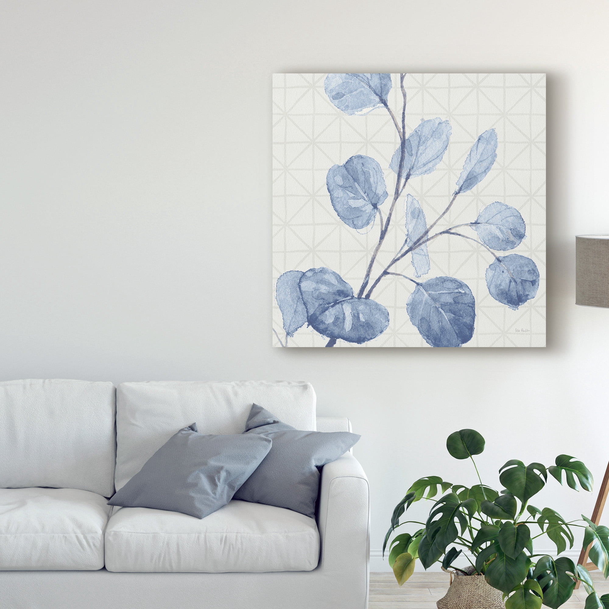 Trademark Fine Art 'Mixed Greens LI Blue' Canvas Art by Lisa Audit