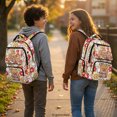 thumbnail image 3 of HELLHERO Capybara Boba Tea School Bookbag with Adjustable Shoulder Strap Waterproof School Bag, Multiple Zipper Pockets 17 pollici Zaino per ragazze for Campus Travel Elementary School, 3 of 7