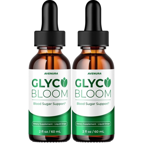 Glyco Bloom Drops – GlycoBloom Advanced Formula Drops Natural Blend Liquid Supplement, 2 Pack, 2 Month Supply