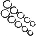 thumbnail image 2 of 10pcs Stainless Steel Hoops Earrings Simple Round Metal Earrings Women Ear Jewelry, 2 of 2