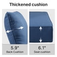 thumbnail image 3 of POCASSY 6" Thick Outdoor Chair Cushions, 22" x 24" x 6" Outdoor Cushions for Patio Furniture, Deep Seat and High Back Cushion for Patio Rocking Dining Chair and Couch, Blue, 3 of 12