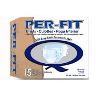 Prevail Per-Fit X-Large Size Briefs, Waist 59-64 Inches -15/Pack, 4 Ea