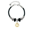 thumbnail image 2 of Delight Jewelry Goldtone Lamb Silhouette Big Sister Celtic Knot Leather Bead Bracelet, 7"+2" Extender, 2 of 4