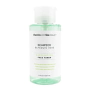 Vitamins and Sea Beauty Seaweed & Glycolic Acid Exfoliating Face Toner, for All Skin Types, 8 fl oz