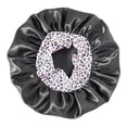 thumbnail image 1 of Sleep Bonnet Reversible Leopard Print Stylish Hat Head Cover Sleeping Pink, 1 of 7