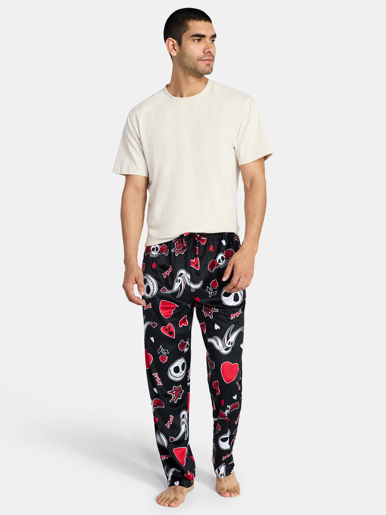 Nightmare Before Christmas Men's Valentine's Day Sleep Pants, Sizes S-2XL