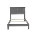 thumbnail image 3 of Leo & Lacey Madison Twin Solid Wood Foundation Bed in Grey, 3 of 6