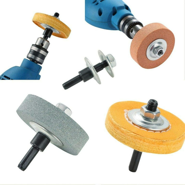 Buffing Polishing Wheel Kit 3 inch,for Bench Buffer/Bench Grinder,Buffing Wheel Hole 3/8 Inch,Drill Arbor Adapter Kit, Size: 70, Other
