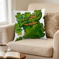 thumbnail image 4 of Decoraciones para el Día de San Patricio, Accesorios para el Día de San Patricio, Funda de almohada con sombrero de copa verde y moneda dorada, cojín decorativo para oficina, dormitorio, decoración de, 4 of 6