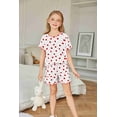 thumbnail image 6 of Arshiner Girls Pajama Set Short Sleeve Lounge Set Soft Shirring Summer Sleepwear Pj Sets, 6 of 6