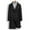 Black, variant on Xzbqbs Mens Trench Coat Long Casual Double Brested Overcoat Winter Notched Lapel Collar Pea coat Fashion Lightweight Solid Jackets