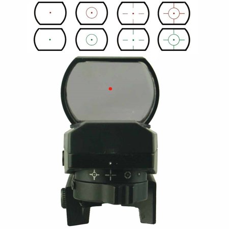 - GERO Green & Red Dot Laser Sight 22 mm Rail Mount Base Scope 4 Reticles Reflex