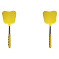 thumbnail image 2 of Cateissary Reemplazo de matamoscas Color sólido Forma de hoja ergonómica PVC Hogar Dormitorio Restaurante Mosca Insecto Matamoscas Herramienta Amarillo 2Conjunto, 2 of 6