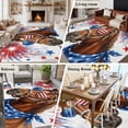 thumbnail image 6 of Independence Day Washable Living Room Rugs 6'x9', American Flag Abstract Horse Firework Red Star Low Pile Throw Large Area Rug Non-Slip Sturdy Edge Binding Carpet for Dining Room Kitchen Office, 6 of 9