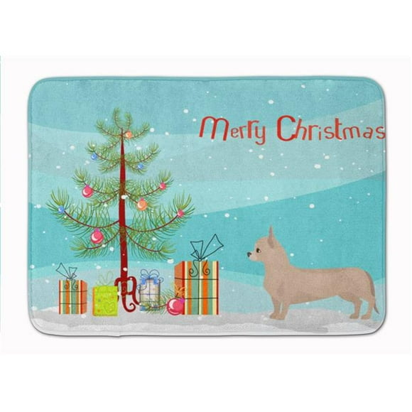 Carolines Treasures CK3815RUG Tan Chiweenie Christmas Tree Machine Washable Memory Foam Mat