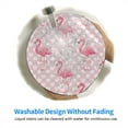 thumbnail image 6 of Disketp Cute Flamingo With Heart Small Mouse Pad 7.9x7.9 Inches,Washable Round Mousepad For Office Laptop Computer,Non-Slip Rubber Base Mouse Pads For Wireless Mouse, 6 of 8