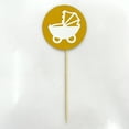thumbnail image 3 of Darling Souvenir, Baby Pram Baby Shower Cupcake Toppers, Dessert Decorations - Pack Of 20, 3 of 3